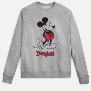 NWT Disneyland Mickey Mouse Gray Sweatshirt